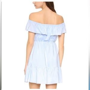 Club Monaco Adeva Dress Silk off the Shoulder light blue Size 2